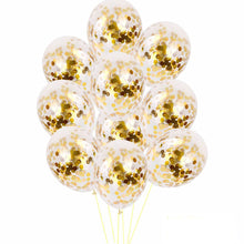 Load image into Gallery viewer, Gold Confetti Balloons 20 Pieces Premium 12 Inch Latex Party Balloons