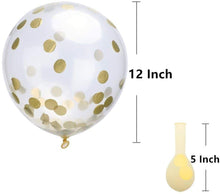 Load image into Gallery viewer, Gold Confetti Balloons 20 Pieces Premium 12 Inch Latex Party Balloons