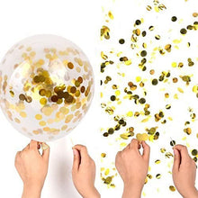 Load image into Gallery viewer, Gold Confetti Balloons 20 Pieces Premium 12 Inch Latex Party Balloons