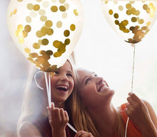 Load image into Gallery viewer, Gold Confetti Balloons 20 Pieces Premium 12 Inch Latex Party Balloons