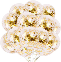 Load image into Gallery viewer, Gold Confetti Balloons 20 Pieces Premium 12 Inch Latex Party Balloons