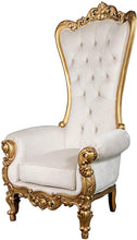Load image into Gallery viewer, Queen or King Chair Gold
