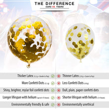 Load image into Gallery viewer, Gold Confetti Balloons 20 Pieces Premium 12 Inch Latex Party Balloons
