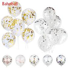 Load image into Gallery viewer, Silver Confetti Balloons 12 Pack Premium 12 Inch Latex Party Balloons