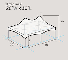 Load image into Gallery viewer, 20' x 30' High Peak Frame Party Tent - White FOR RENT