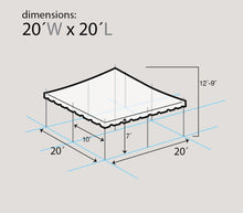 Load image into Gallery viewer, 20' x 20' Standard Canopy POLE TENT - White FOR RENT